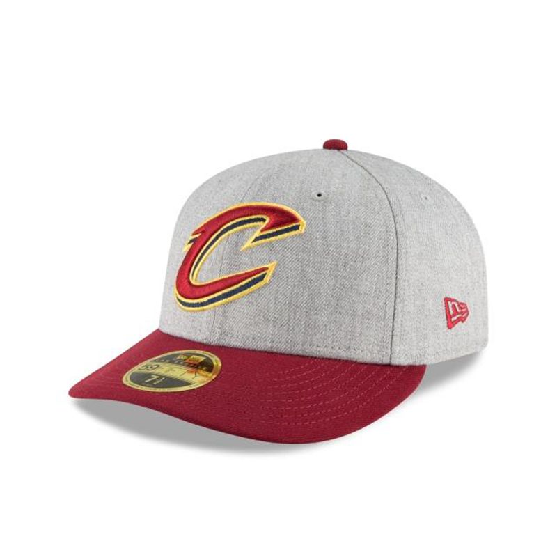 NBA Cleveland Cavaliers Heather Low Profile 59Fifty Fitted (BTC9284) - Grey New Era Caps